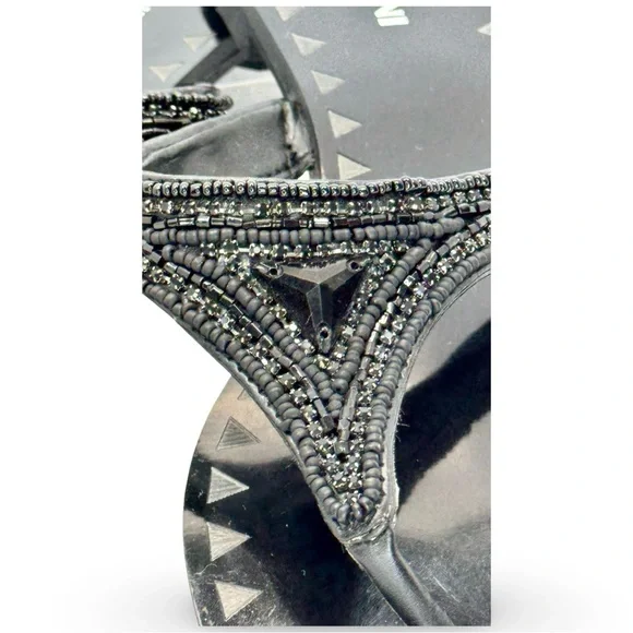 Gianni Bini Beaded Black Sandals Size 8.5! - Picture 7 of 9